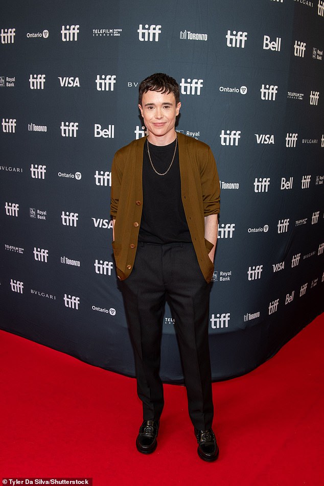 Six years: Elliot Page walked the red carpet for the first time in six years at the world premiere of a new film at the Toronto International Film Festival