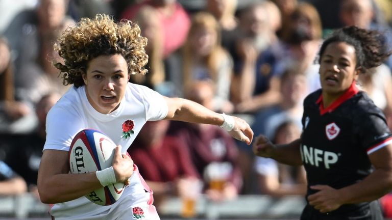 England's Ellie Kilnauw scored two tries in their 50-24 win against Canada