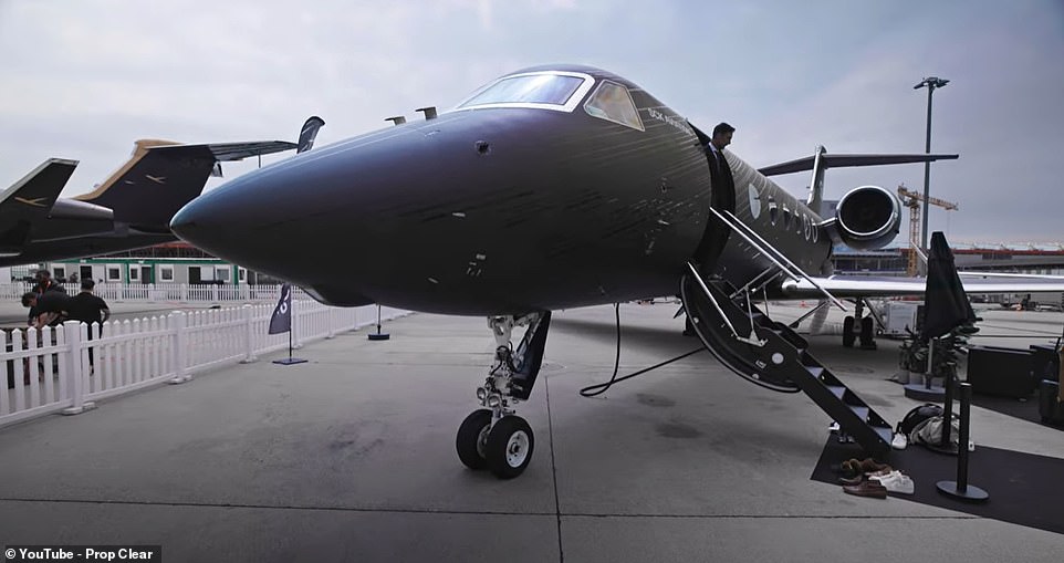 Sandra Corinna Kinzl, living between Austria and the Netherlands, opened the door of her custom G450 Gulfstream for the YouTube channel Prop Clear