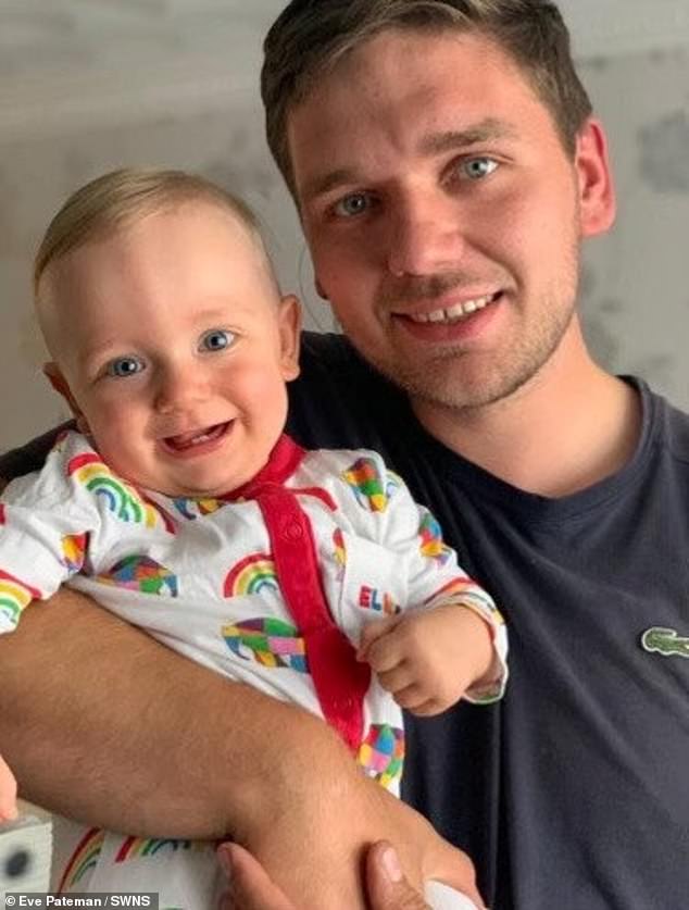 Joshua Warner (pictured with son Andrew), from Crayford, south-east London, went to hospital in June after suffering from headaches and being ill for two weeks