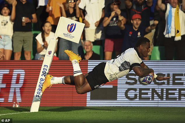 Josua Tuisova scored for Fiji, who defeated Australia in a shock victory in the Rugby World Cup