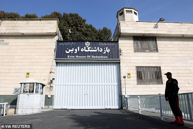 A view of the entrance to Evin Prison in Tehran, Iran, where the Americans were being held