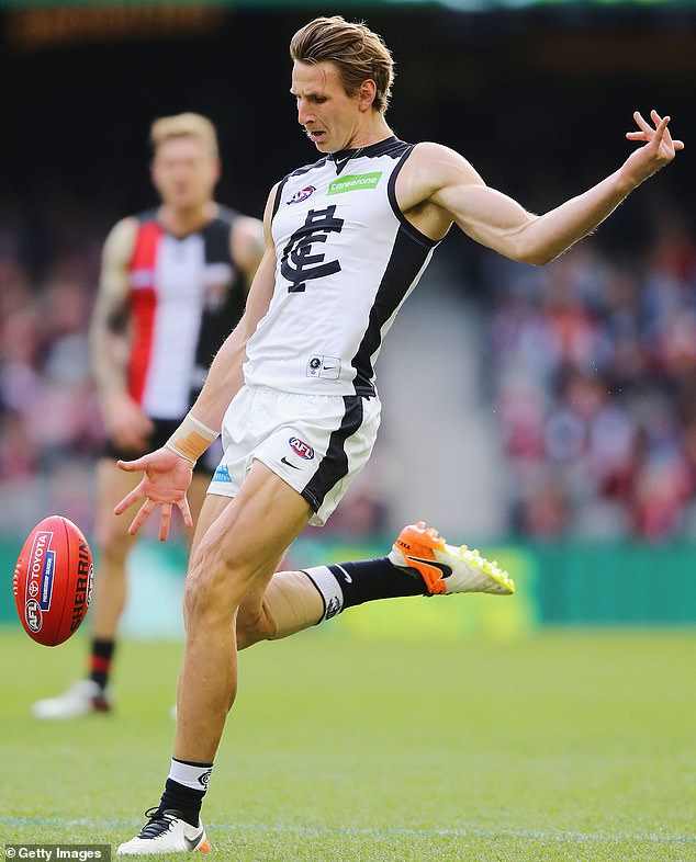 One-time Carlton and Gold Coast star Daniel Gorringe has turned heads after dressing up as KISS frontman Gene Simmons during the Fox Footy Longest Kick competition