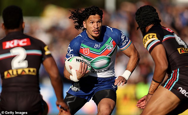 New Zealand fans quickly turned on their own team after the Panthers flexed their premiership muscles in the first half of Saturday's NRL qualifying final (pictured, Warriors winger Dallin Watene-Zelezniak)