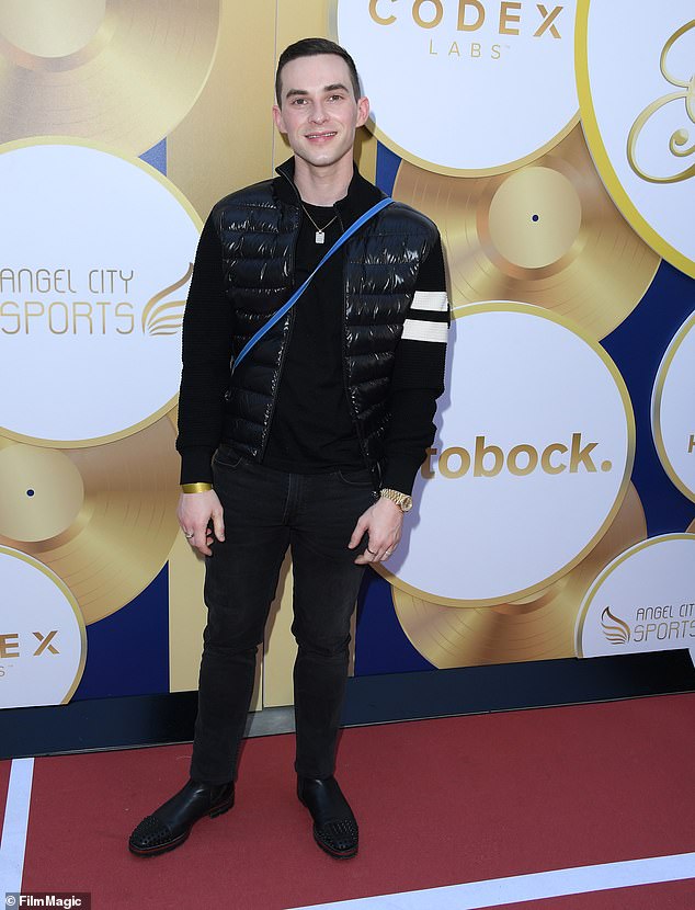 Adam Rippon arrives at the Gold Meets Golden 10th Anniversary Year Event 2023 at Virginia Robinson Gardens on February 4, 2023 in Beverly Hills