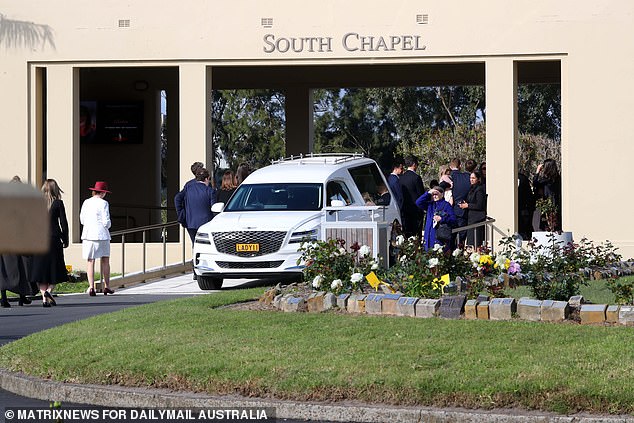 Hundreds of mourners gathered in the South Chapel at the Eastern Suburbs Memorial Park in Matraville, Sydney