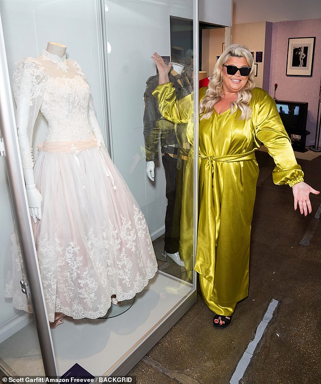 Big fan: Gemma Collins got to witness a piece of soap history on Thursday when she visited the immersive Neighbors experience in London