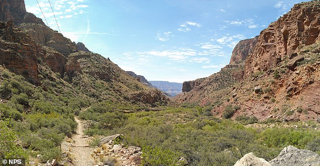 Authorities confirmed they received a distress call from a hiker in distress on the North Kaibab Trail on September 9 at 1:55 p.m. (pictured)