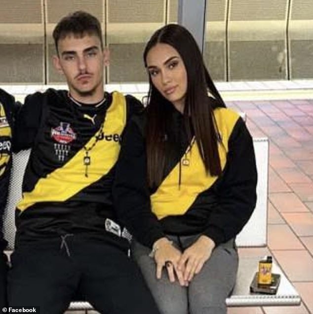 Fatima Elhouli is pictured with her brother Ali, 17, who died in a dirt bike accident in Grangefields, Melbourne's west, on Sunday night