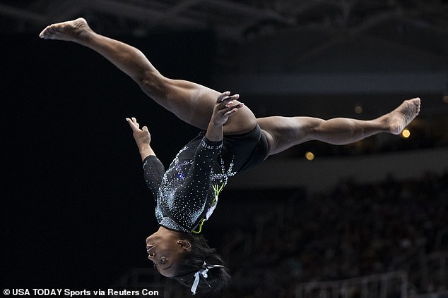 Biles, 26, returned to competitive gymnastics in August after a two-year break for mental health reasons.