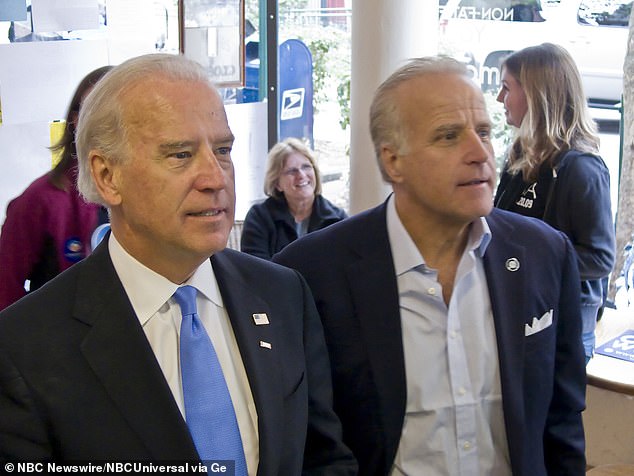 As part of the first proceeding, Republicans plan to subpoena the bank records of Hunter and President Biden's brother James (right)