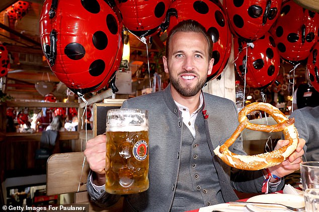 Harry Kane attended Bayern Munich's traditional Oktoberfest celebrations on Sunday