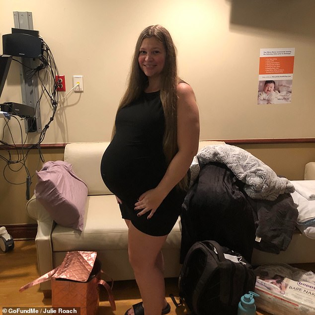 Kelli Tyler, 35, took to Facebook to share her excitement about arriving at the hospital