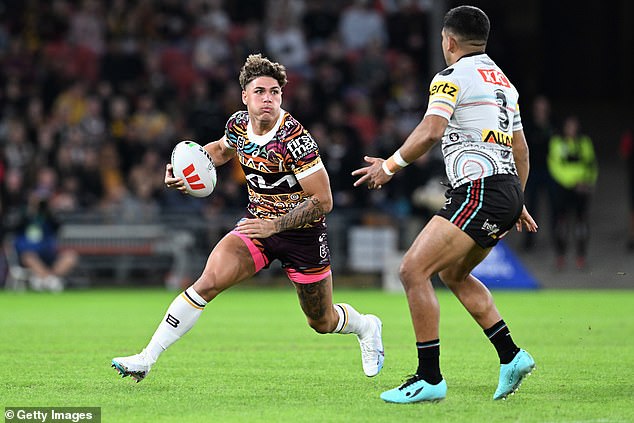 Temperatures should have dropped by the time the decider between the Broncos and Panthers starts, but the matches beforehand could be an issue (Photo: Reece Walsh running the ball against Penrith)