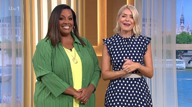 She is back!  Holly Willoughby returned to the This Morning bank on Monday after her eight week summer break to present alongside Alison Hammond