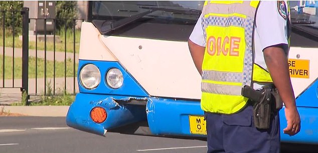 The driver of the bus, a woman in her 30s, was taken to hospital for mandatory tests