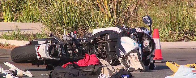 A man died after his motorbike collided with a bus in Kensington on Friday afternoon