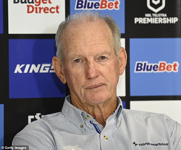 Masters coach Wayne Bennett, now 73 (pictured), was in tears after Alex McKinnon was left paralyzed in a tackle that went horribly wrong and sought comfort in the arms of Willie Mason