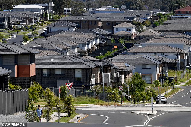 Ben De Laroche said property prices had led him to consider buying a property in western Sydney, much further away from his work (pictured is a house in western Sydney) .