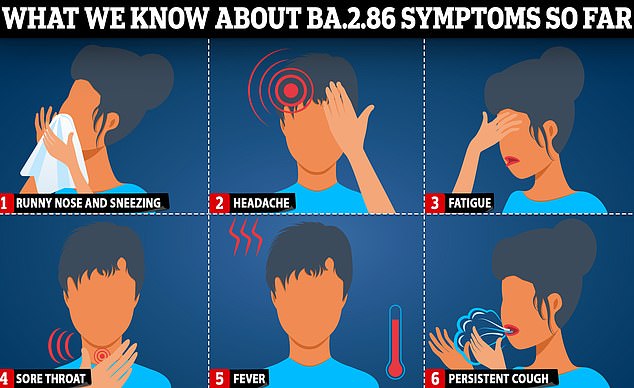 Although virologists have cautioned that it is too early to reliably pinpoint the specific symptoms of BA.2.86, its precursor BA.2 showed some telltale signs.  Experts aren't sure yet, but if it behaves like similar Omicron subvariants, signs to look out for include a runny nose, sore throat and fatigue.