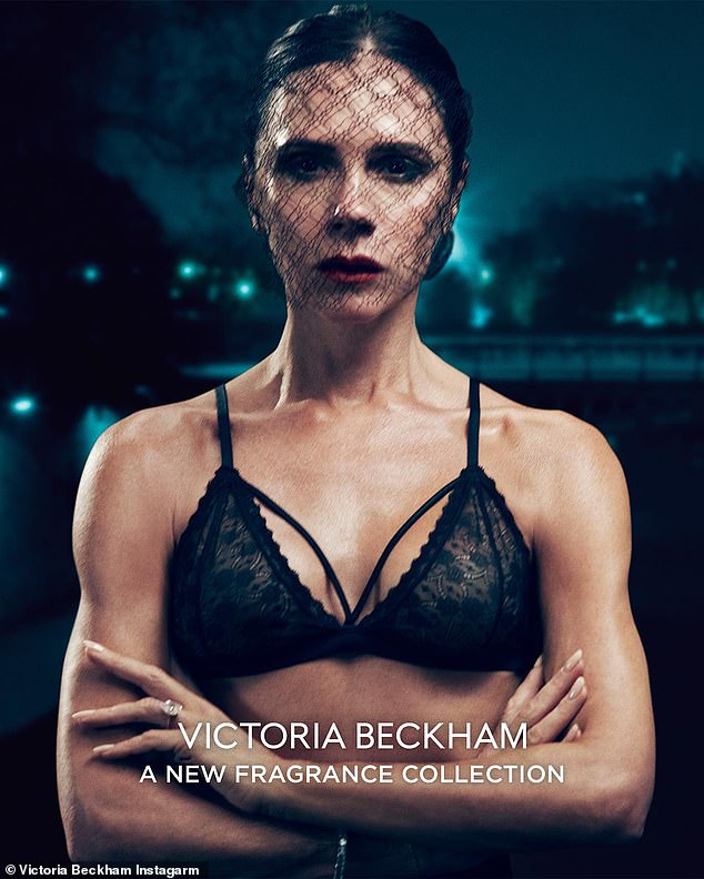 British pop star and fashion designer Victoria Beckham looked in her best shape yet as she announced her new fragrance collection with a stunning photo