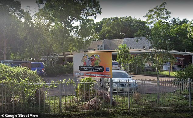 A two-year-old girl has died after an accident at the Humpty Doo Community and Child Care Center (pictured), 40 km outside Darwin