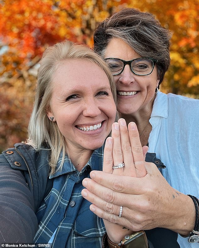 Monica Ketchum (left) and her 'favorite teacher' Michelle (right) got married despite a 25-year age difference