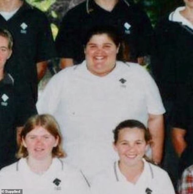 A rising OnlyFans star who was cruelly called a 'fat pig' when she was an overweight teen (pictured in a school photo) has revealed how losing 115kg changed her life