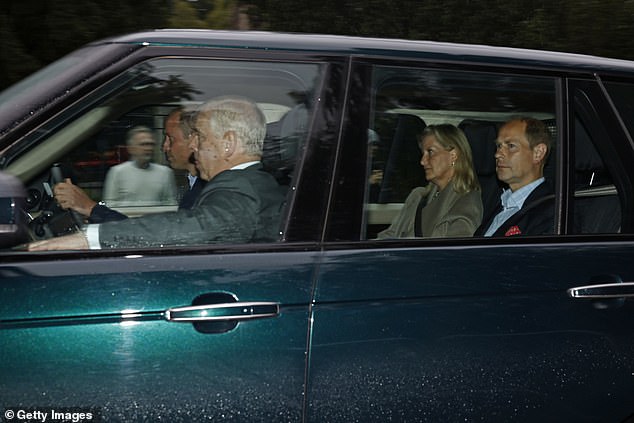 Prince William traveled to Balmoral with Prince Andrew, Prince Edward and Sophie, then known as the Countess of Wessex (all pictured)