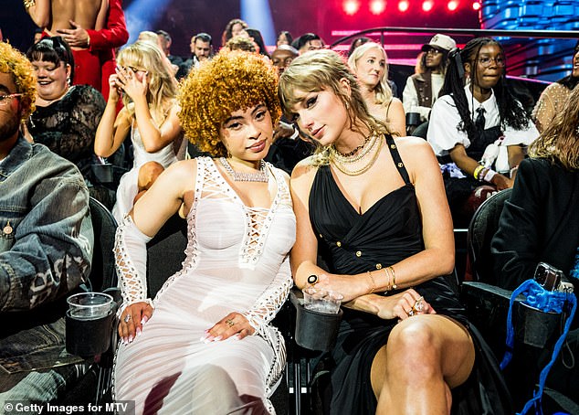 His ex: The Barbie World hitmaker also spoke about her night with Healy's ex Taylor Swift at the VMAs - where she won the coveted Best New Artist gong