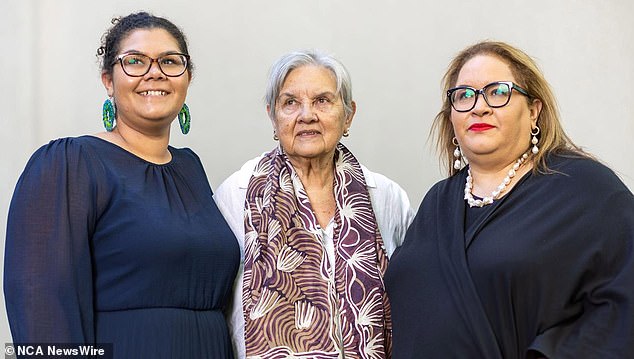 Pat Anderson, pictured center, and Megan Davis, pictured right, have started a series of conversations to provide information to people who don't know enough about the voice of Parliament.