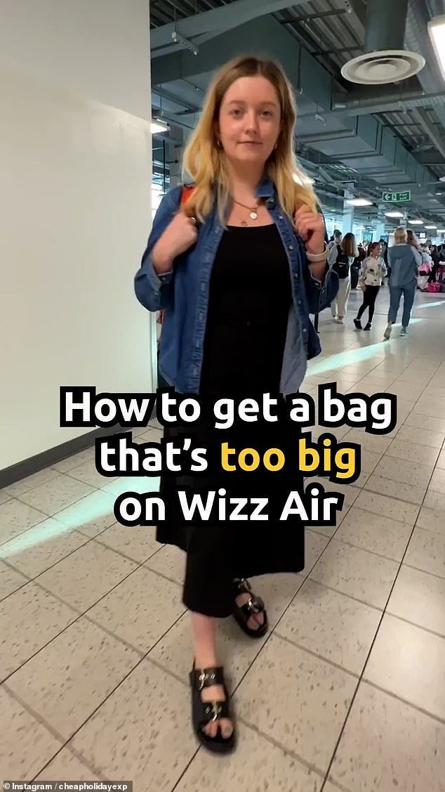 A professional traveler has told how holidaymakers can skip extra booking fees and take an extra-large bag on a Wizz Air flight