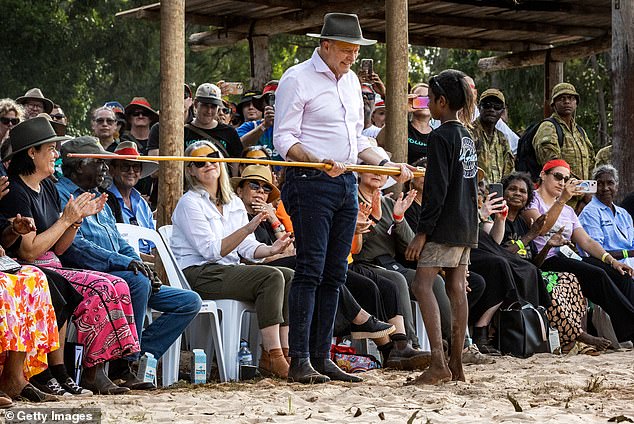 Anthony Albanese (pictured) said his 'plan B', if the referendum does not pass, is 'to always keep doing what we can' to narrow the gap between Indigenous and non-Indigenous Australians