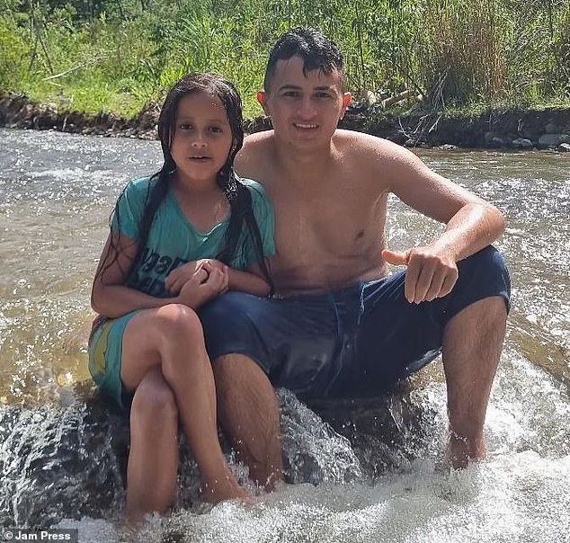 Yerly Lozada poses with her older brother, Yomar Lozada, who told DailyMail.com that the 10-year-old was the 