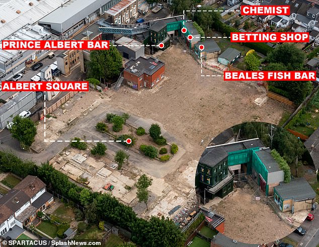 Empty: Photos have been revealed of the old EastEnders set, showing an eerie abandoned Albert Square