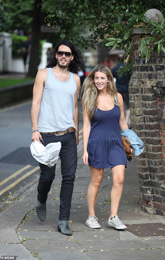 Russell Brand walked with Laura Gallacher in 2017. Brand was fresh from his breakup with American singer Katy Perry