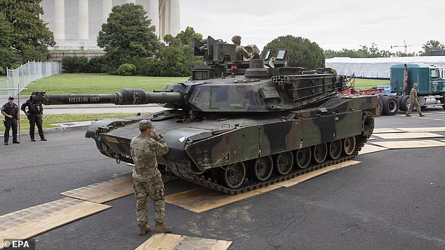 The M10 Booker will be an improvement over the classic M2A1 Abrams tanks (pictured), which were supplied to Ukraine during the ongoing Russian invasion