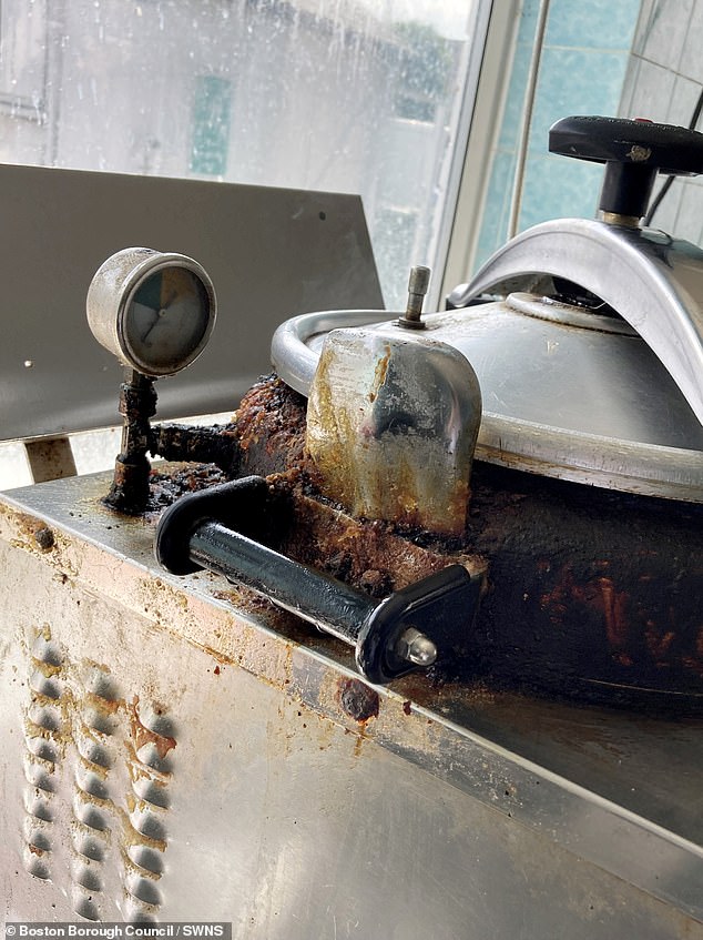 Hygiene inspectors came across a grim scene when they looked around Pisces' fish and chip shop in Boston, Lincolnshire