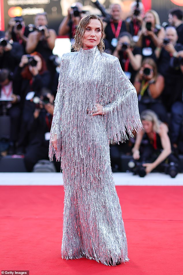 Film festival: Isabelle Huppert caused a tense look on Saturday when she attended the Maestro premiere at the Venice International Film Festival along with other celebrities