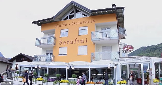 A customer said she asked for a second spoon to share her bowl of ice cream with her husband at the Gelateria Serafini in the town of Lavis in northern Italy.