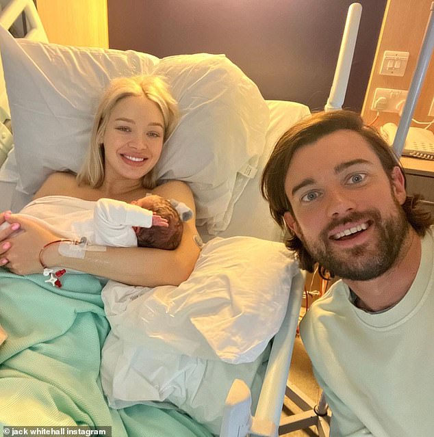 Congratulations!  Jack Whitehall was full of love on Wednesday as he praised his 'amazing' girlfriend Roxy Horner and shared the first photos of their newborn daughter