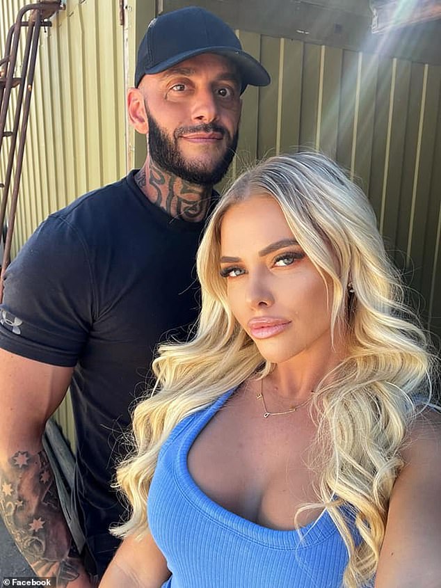 Jade Heffer is pictured with her late husband, Lone Wolf bikie Yusuf Nazlioglu