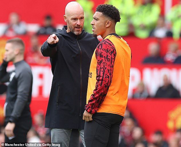 Ten Hag claimed that the winger was dropped because of his 'training performance', which Sancho denies