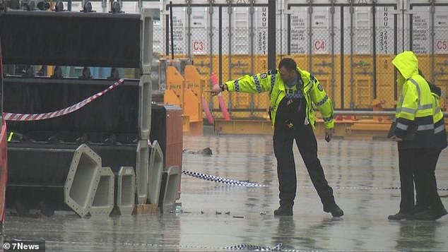 A man has died following a workplace accident in Perth after a steel beam fell on him