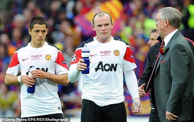 He claimed Sir Alex's greatest talent was his ability to manage his star-studded team, such as England star Wayne Rooney (centre)