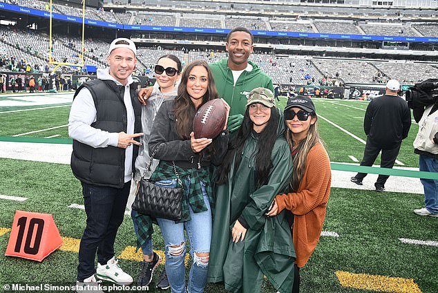 VIP: The Jersey Shore cast got the VIP treatment during the New York Jets' game against the New England Patriots on Sunday