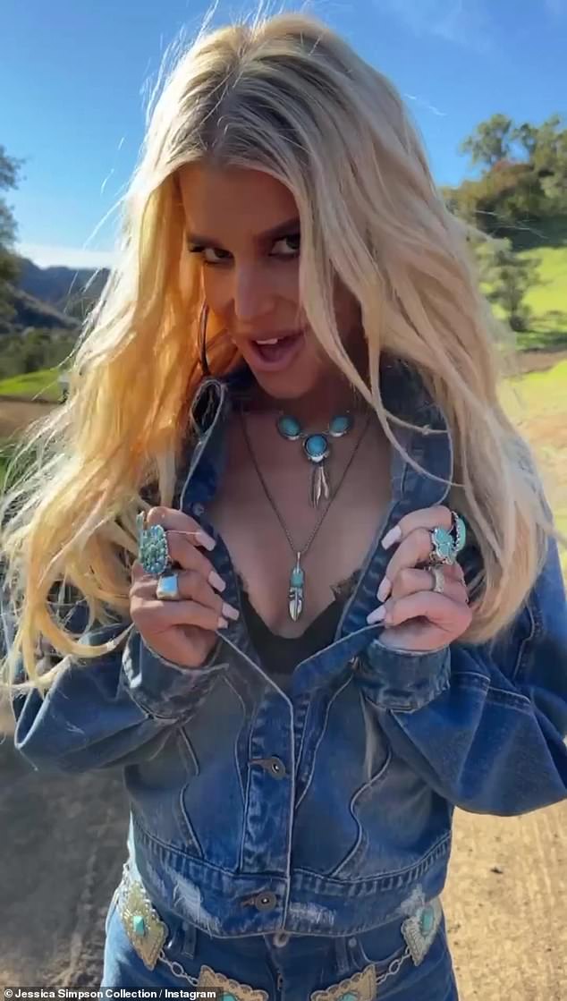 Country charm: Jessica Simpson has shared new photos to promote her Jessica Simpson Fall 2023 collection