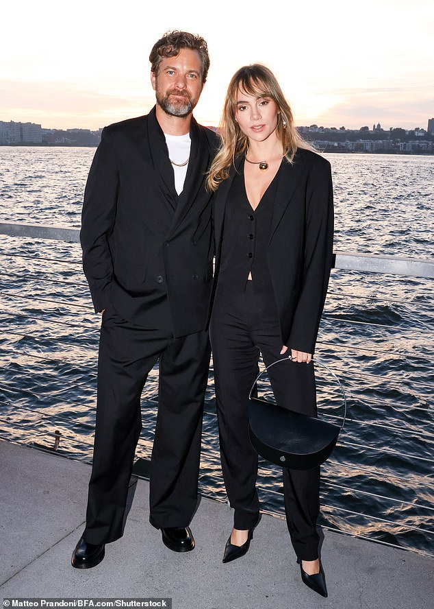 Pals: The Dawson's Creek sensation was also captured posing for the camera with model Suki Waterhouse as they all donned sartorially inspired looks for the event