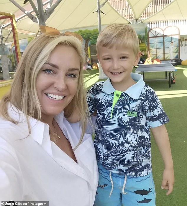 Adorable: The This Morning presenter, 38, shares her son Reggie with ex-boyfriend Terry, who she split from just three months after giving birth