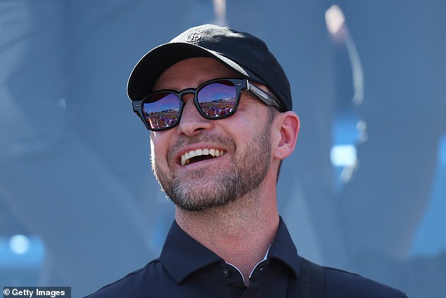 NSYNC star Justin Timberlake cheered on Team USA during the Ryder Cup in Rome on Saturday